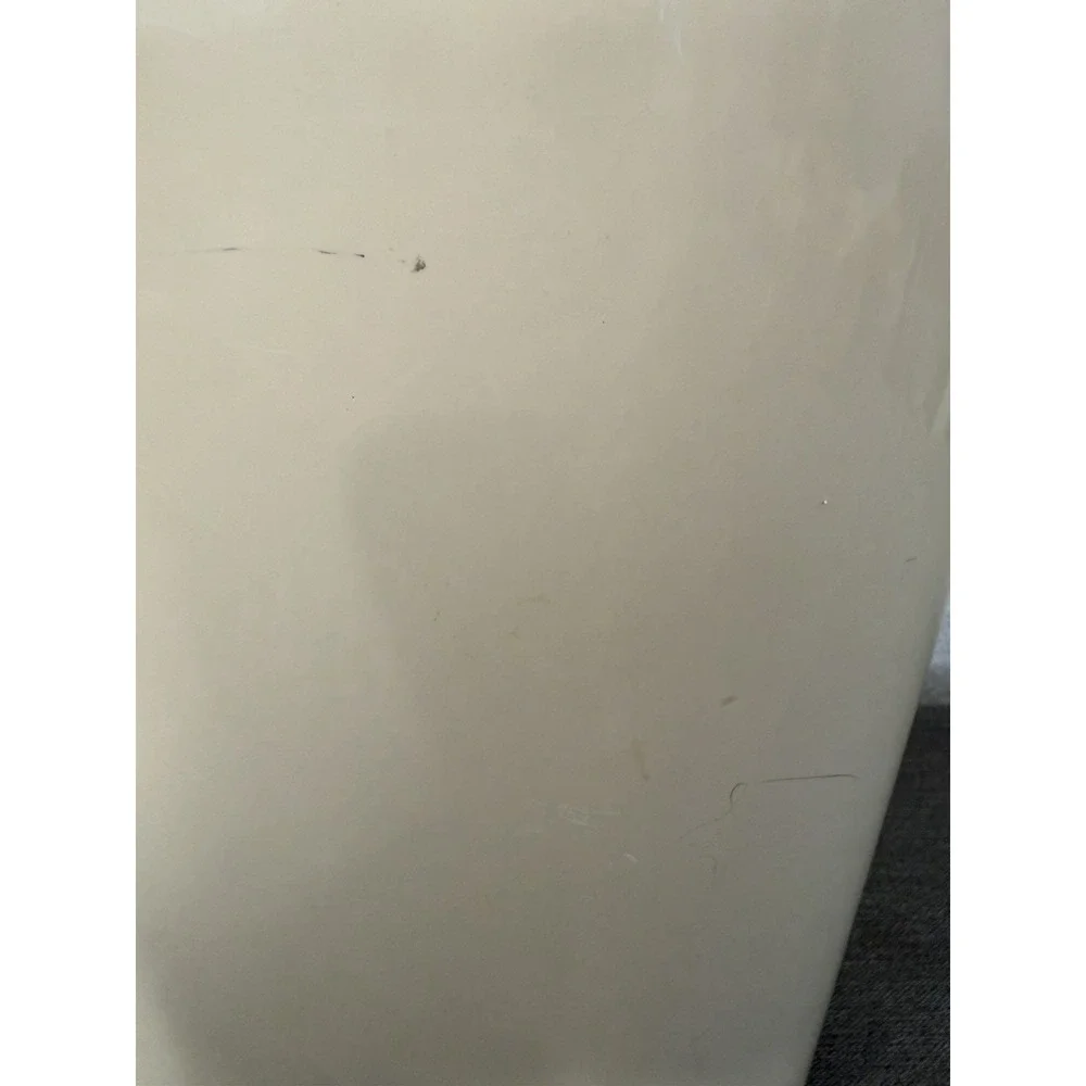 Rubbermaid Wastebasket Almond Oval Swirl Contour Plastic Trash Can Vtg 80s